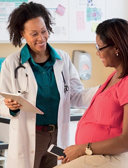 A healthcare provider reviewing results with a patient
